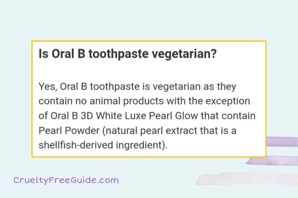 Oral B Vegetarian Vegan